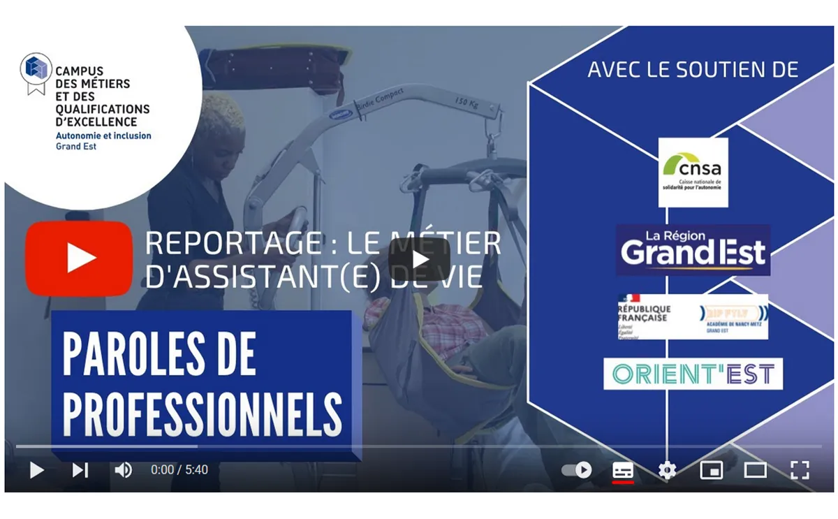 Grand Est: a video highlighting the personal carer profession